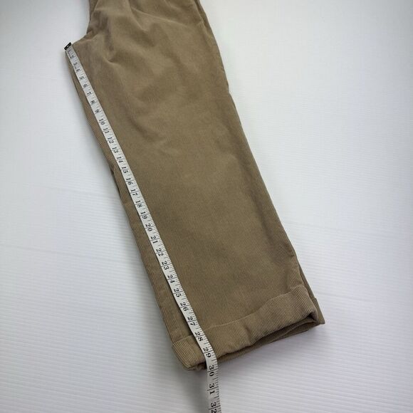 Faconnable Brown Corduroy Pants Men's Size 36 Pleated Straight Leg Pants - Picture 6 of 8